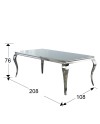 MESA COMEDOR ·BARROQUE· ACERO INOX.